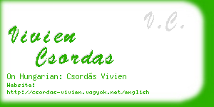 vivien csordas business card